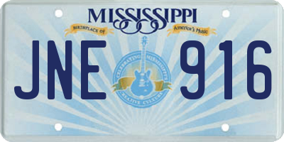 MS license plate JNE916