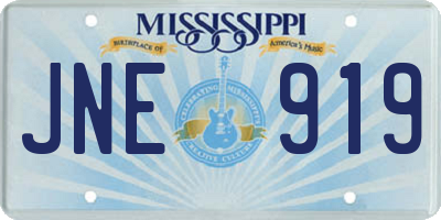 MS license plate JNE919