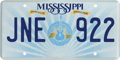 MS license plate JNE922