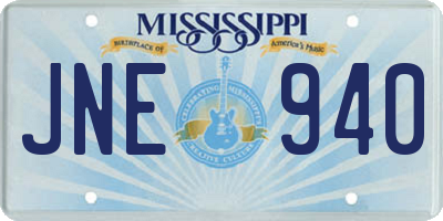 MS license plate JNE940