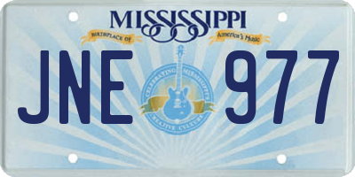 MS license plate JNE977