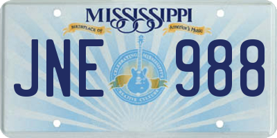 MS license plate JNE988