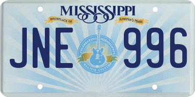 MS license plate JNE996