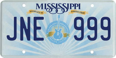MS license plate JNE999