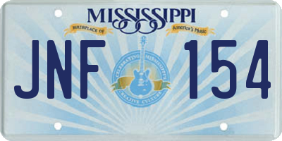 MS license plate JNF154