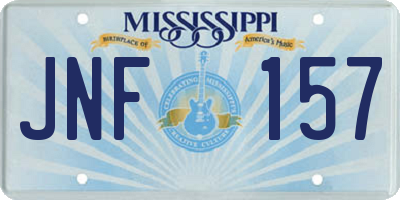 MS license plate JNF157
