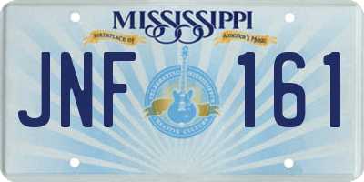 MS license plate JNF161