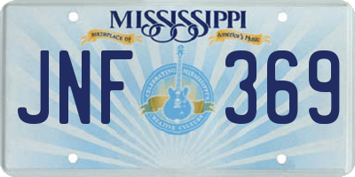 MS license plate JNF369