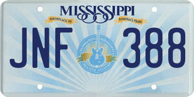 MS license plate JNF388