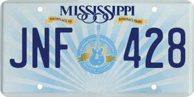 MS license plate JNF428