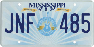 MS license plate JNF485