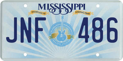 MS license plate JNF486