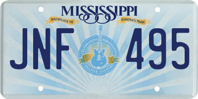 MS license plate JNF495