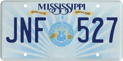 MS license plate JNF527