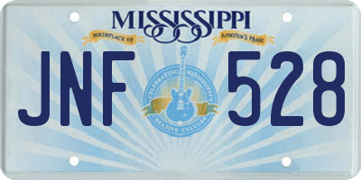 MS license plate JNF528