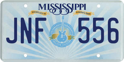 MS license plate JNF556