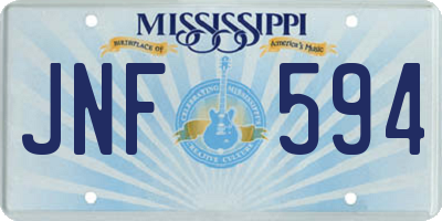 MS license plate JNF594