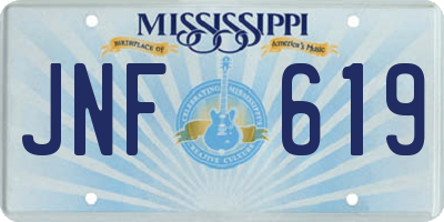 MS license plate JNF619