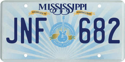 MS license plate JNF682