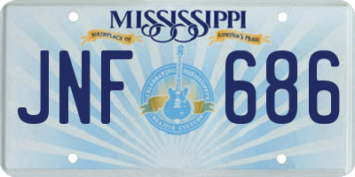 MS license plate JNF686
