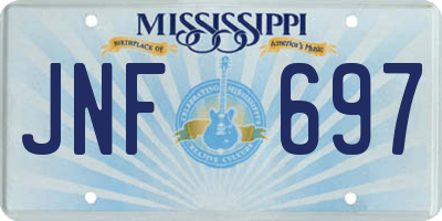 MS license plate JNF697