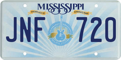 MS license plate JNF720