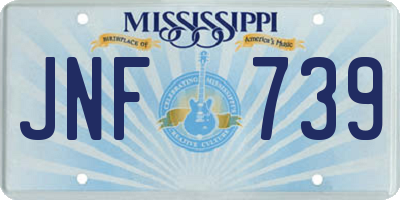 MS license plate JNF739