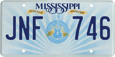 MS license plate JNF746