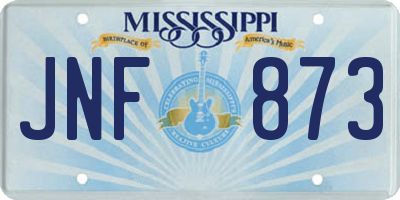 MS license plate JNF873
