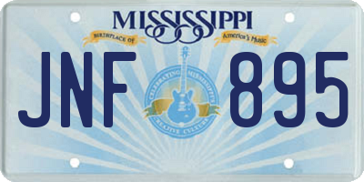 MS license plate JNF895