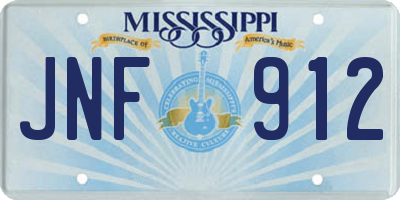 MS license plate JNF912
