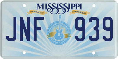MS license plate JNF939