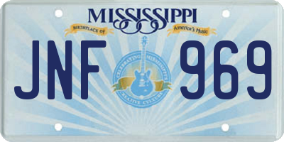 MS license plate JNF969