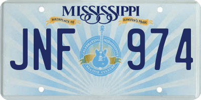 MS license plate JNF974