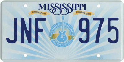 MS license plate JNF975