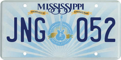 MS license plate JNG052