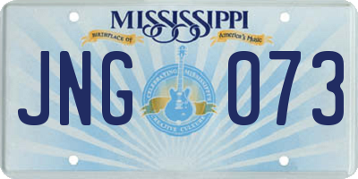 MS license plate JNG073