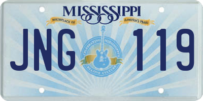 MS license plate JNG119