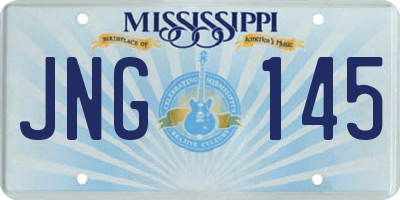 MS license plate JNG145