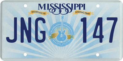MS license plate JNG147