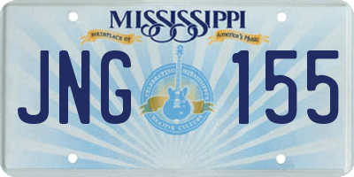 MS license plate JNG155