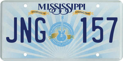 MS license plate JNG157