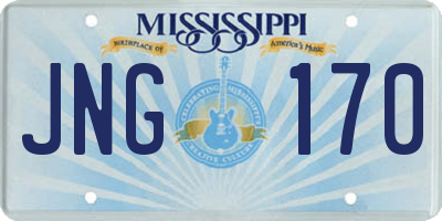 MS license plate JNG170