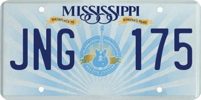 MS license plate JNG175