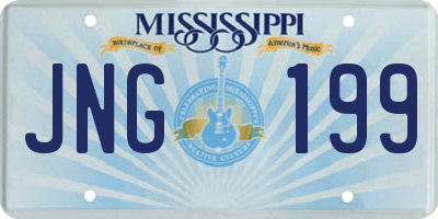 MS license plate JNG199