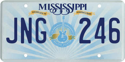 MS license plate JNG246