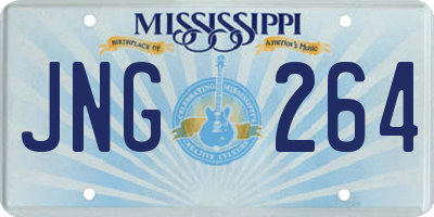 MS license plate JNG264