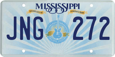 MS license plate JNG272