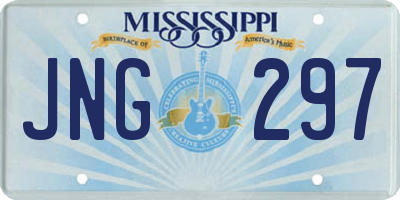 MS license plate JNG297