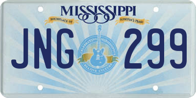 MS license plate JNG299